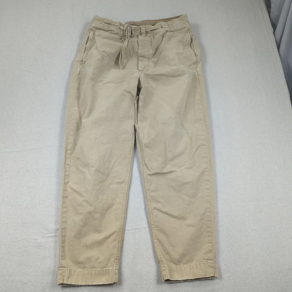 Polo Ralph Lauren Pants Mens 32x30 Khaki Belted Casual Preppy Outdoor‎
